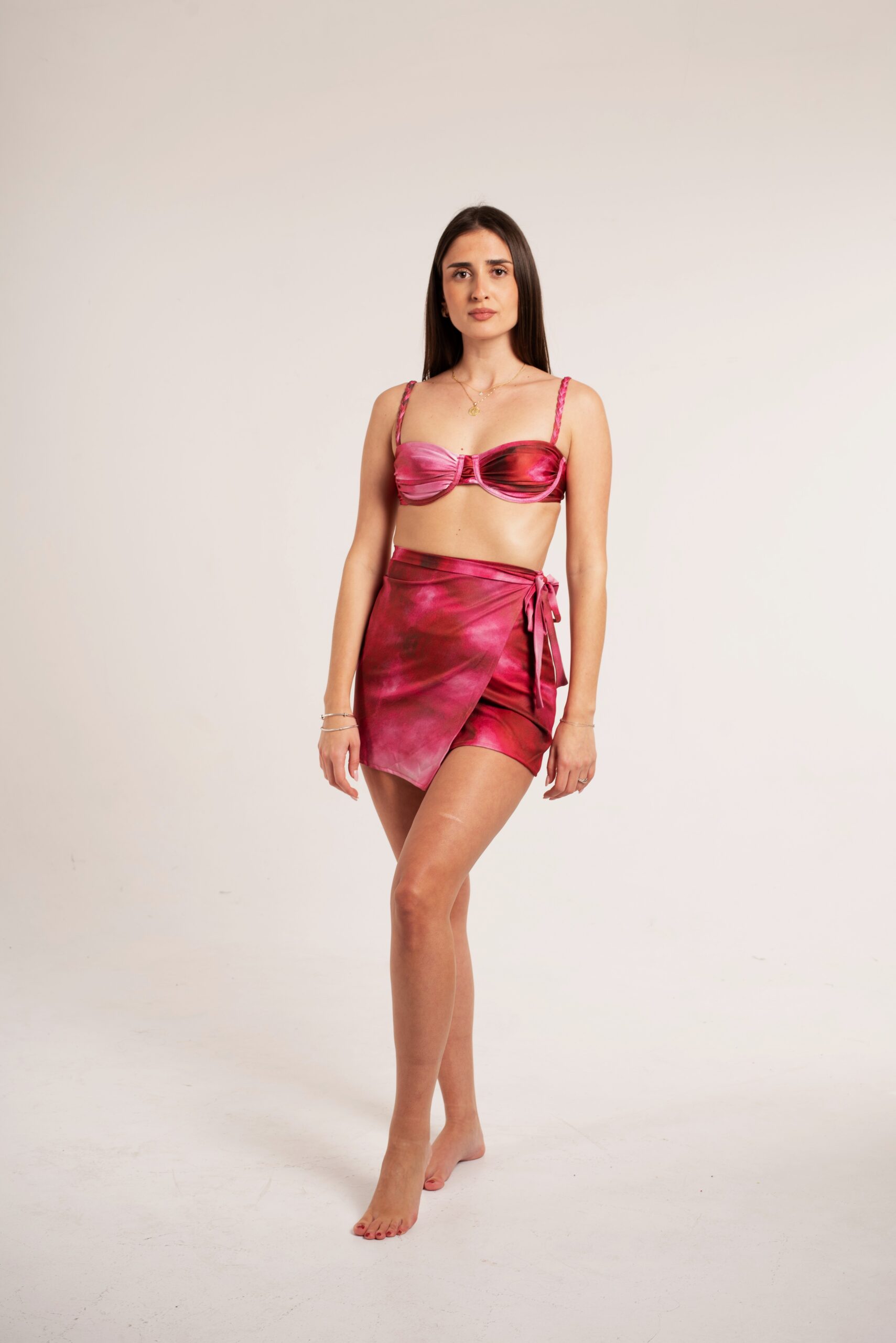 Cherry Blossom 2-in-1 Shimmer Pareo Skirt