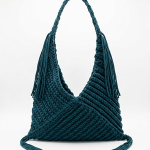 Handcrafted Blue Beach Bag<span> - </span>Petrol